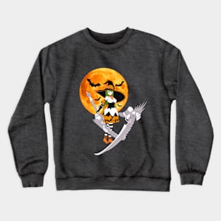 Spooky Halloween Witch Crewneck Sweatshirt